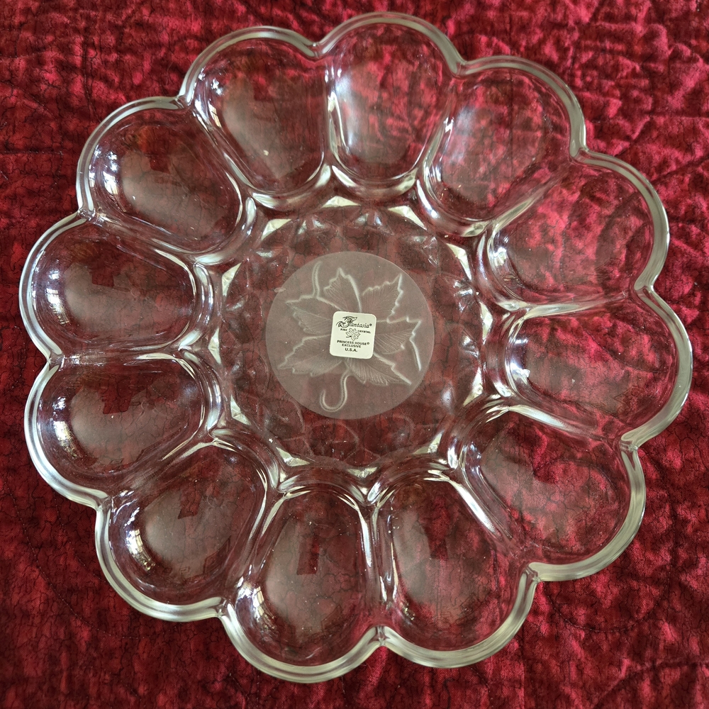 Princess House Fantasia Deviled Egg Plate Platter